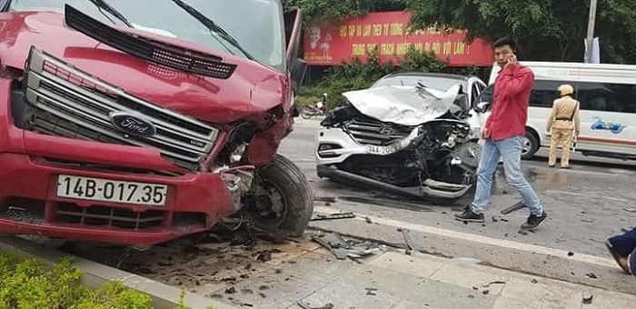 Quảng Ninh: Tai nạn liên hoàn khiến 3 người bị thương - Ảnh 1