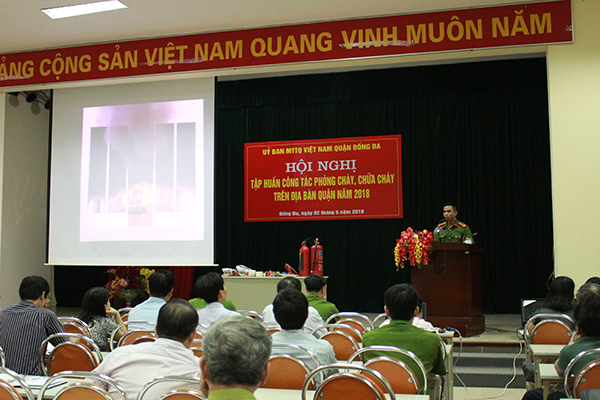 MTTQ TP Hà Nội tổ chức tập huấn phòng cháy chữa cháy tại quận Đống Đa - Ảnh 1
