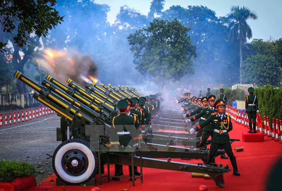 Nghi lễ bắn 21 phát đại bác chào mừng Tổng Bí thư, Chủ tịch Trung Quốc - Ảnh 6