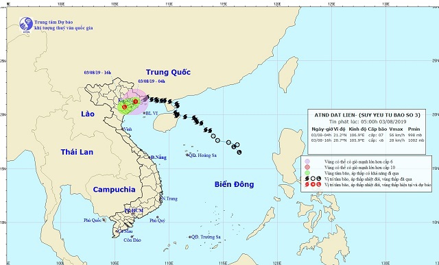 Bão số 3 suy yếu nhanh chóng thành áp thấp nhiệt đới, các tỉnh Bắc Bộ mưa rất to - Ảnh 1