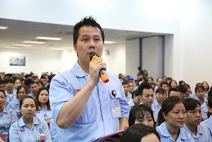 Chủ tịch Nguyễn Đức Chung đối thoại với công nhân lao động Hà Nội - Ảnh 6