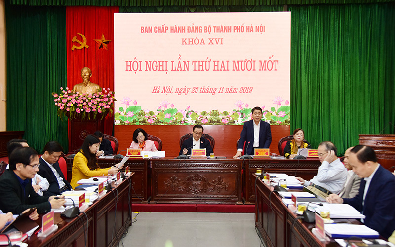 Hội nghị lần thứ hai mươi mốt Ban Chấp hành Đảng bộ TP Hà Nội: Thảo luận nhiều nội dung quan trong phát triển kinh tế - xã hội - Ảnh 3