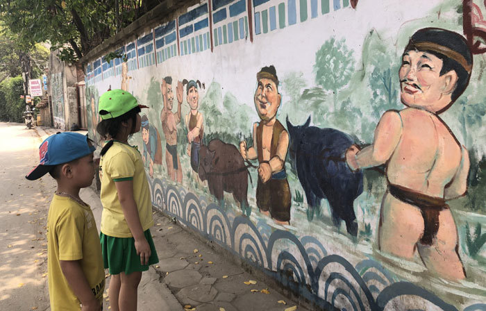 Con đường bích họa tại xã sài sơn (quốc Oai): Quảng bá nét đẹp văn hóa xứ Đoài - Ảnh 1