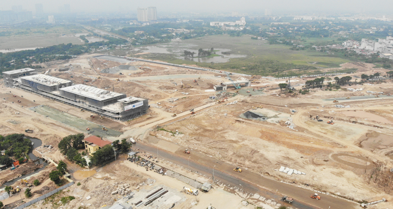 Hình ảnh đường đua F1 tại Hà Nội nhìn từ trên cao sau nửa năm khởi công - Ảnh 13