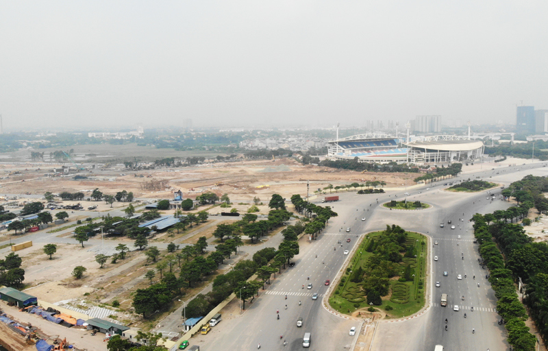 Hình ảnh đường đua F1 tại Hà Nội nhìn từ trên cao sau nửa năm khởi công - Ảnh 2