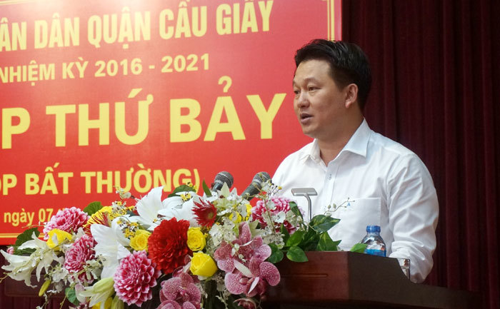 Ông Trần Đình Cường được bầu làm Phó Chủ tịch UBND quận Cầu Giấy - Ảnh 2