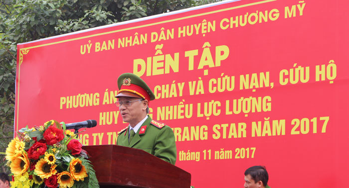 Chương Mỹ diễn tập phương án chữa cháy, cứu nạn cứu hộ - Ảnh 2