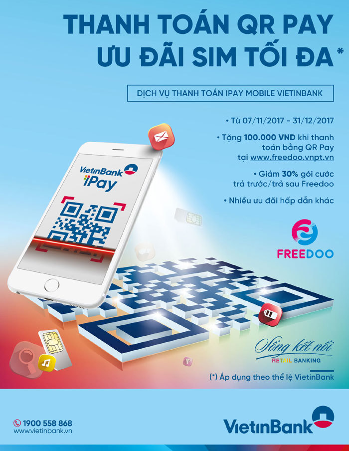 Thanh toán QR Pay nhận sim VinaPhone với nhiều ưu đãi hấp dẫn cùng VietinBank - Ảnh 1