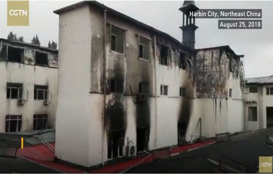 Hiện trường vụ cháy khách sạn ở đông bắc Trung Quốc, 19 người thiệt mạng - Ảnh 2