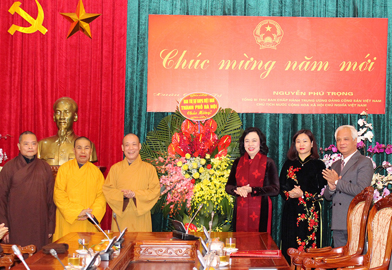 Phó Bí thư Thường trực Thành ủy tiếp đoàn đại biểu Ban Trị sự Giáo hội Phật giáo Việt Nam TP Hà Nội - Ảnh 1
