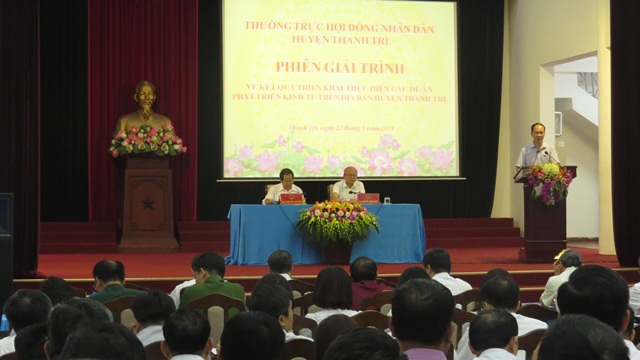 UBND huyện Thanh Trì giải trình kết quả triển khai 2 đề án phát triển kinh tế - Ảnh 1