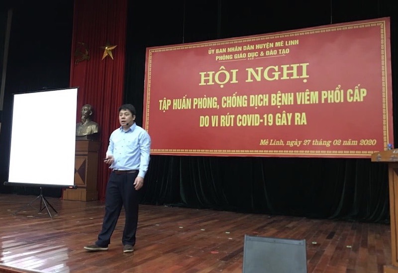 Huyện Mê Linh: Gần 1.500 giáo viên được hướng dẫn ứng phó Covid-19 - Ảnh 1