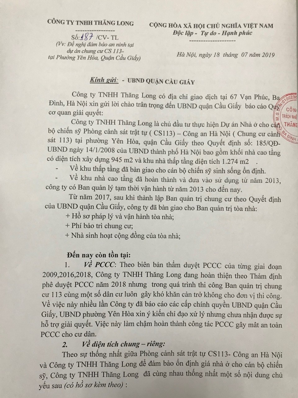 Tại quận Cầu Giấy: Cần chỉ đạo xử lý dứt điểm hoàn thiện PCCC ở chung cư Cảnh sát 113 - Ảnh 2