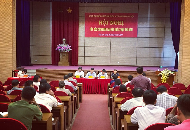 Đại biểu Quốc hội TP Hà Nội tiếp xúc cử tri huyện Sóc Sơn - Ảnh 1
