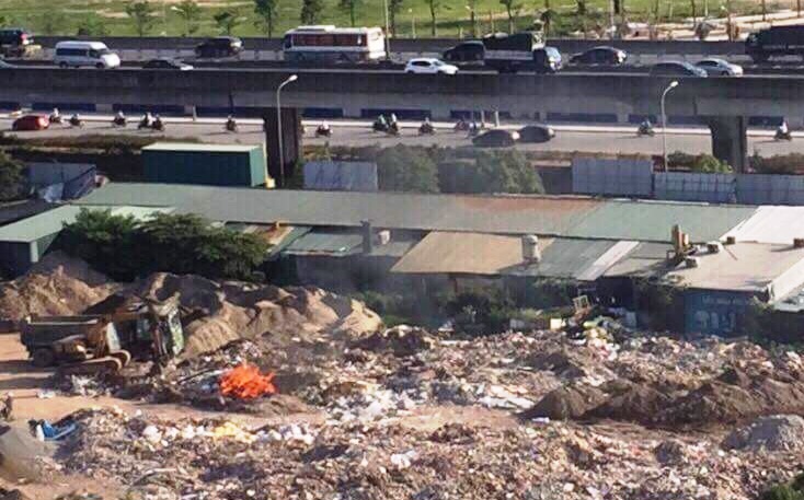 Khu đô thị Đại Kim: Nghi vấn đốt khối lượng lớn rác thải rồi vùi lấp - Ảnh 2