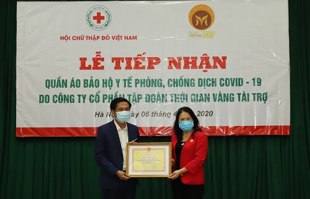 Hội Chữ thập đỏ Việt Nam tiếp nhận tài trợ phòng, chống dịch Covid-19 - Ảnh 1