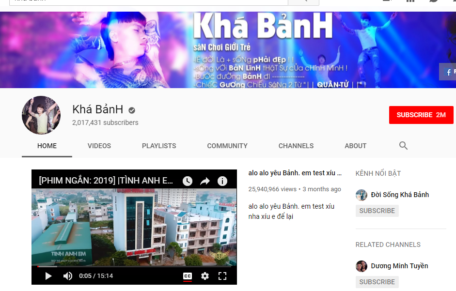 Yêu cầu hạ kênh Youtube của Khá "Bảnh" - Ảnh 1