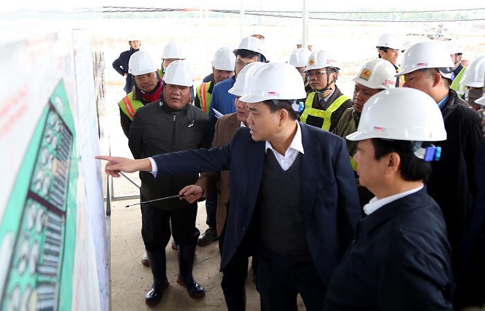 Chủ tịch Nguyễn Đức Chung kiểm tra, đôn đốc tiến độ Dự án Hệ thống xử lý nước thải Yên Xá - Ảnh 3