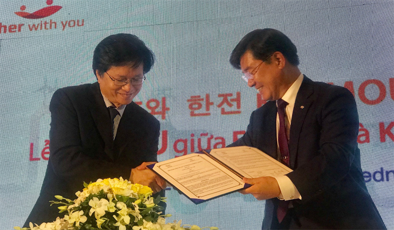 Công ty Điện lực Hàn Quốc tại Hà Nội ký hợp tác với EVNICT - Ảnh 1