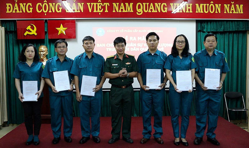 TP Hồ Chí Minh: Công ty CP cấp nước Bến Thành ra mắt Ban CHQS và Trung đội DQTV - Ảnh 2