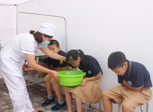 Quận Thanh Xuân diễn tập xử lý ngộ độc thực phẩm - Ảnh 4