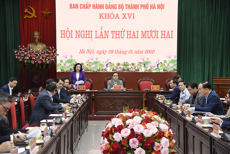 Xem xét các chỉ tiêu của Đại hội XVII Đảng bộ TP Hà Nội đảm bảo tính khả thi - Ảnh 1
