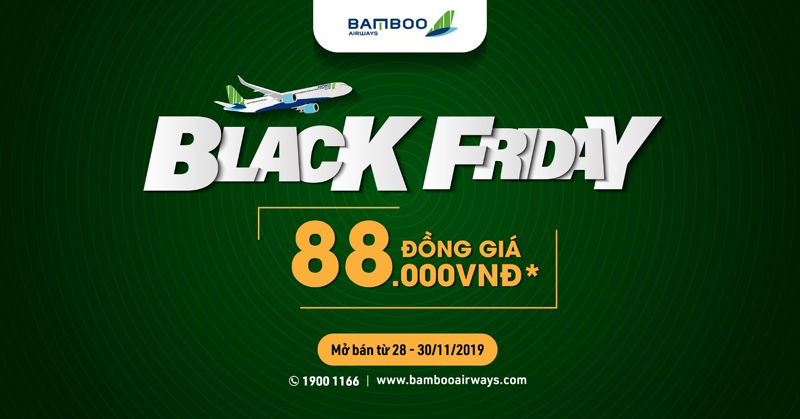 Bamboo Airways Black Friday - chương trình ưu đãi vé máy bay đồng giá dịp cuối năm - Ảnh 1