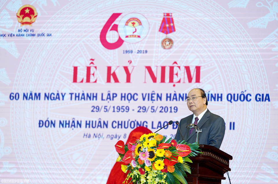 Thủ tướng Nguyễn Xuân Phúc dự lễ kỷ niệm 60 năm thành lập Học viện Hành chính Quốc gia - Ảnh 1