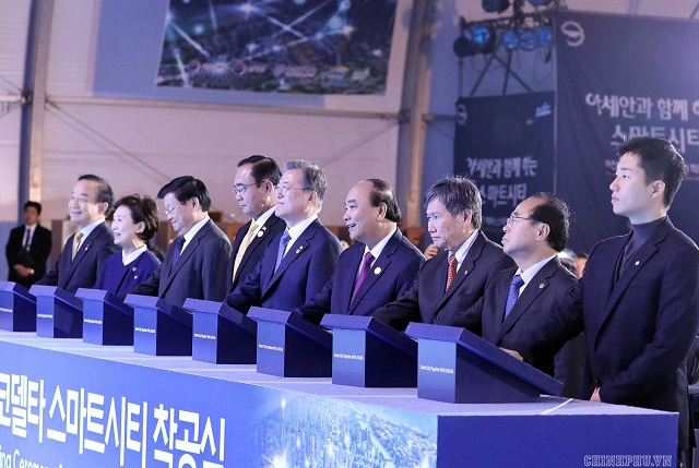 Thủ tướng dự lễ động thổ dự án trọng điểm quốc gia của Hàn Quốc - Ảnh 1