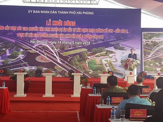 Hải Phòng khởi công xây dựng cầu vượt nút giao Nguyễn Văn Linh - cầu Rào 2 - Ảnh 1