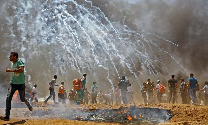 Hình ảnh hỗn loạn đầy khói súng tại Gaza sau khi Mỹ mở Đại sứ quán ở Jerusalem - Ảnh 6