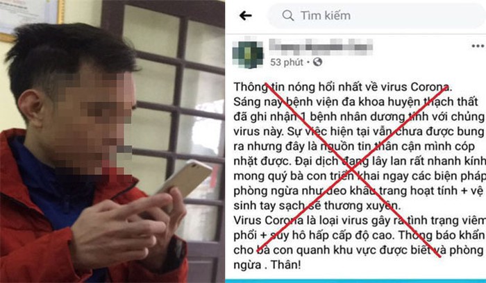 Hà Nội: Phạt 12,5 triệu đồng nam thanh niên tung tin thất thiệt về dịch virus Corona - Ảnh 1
