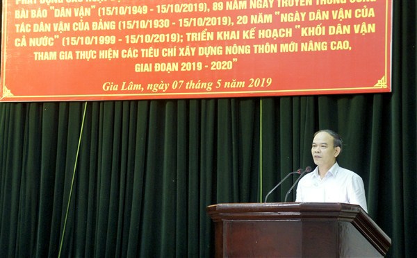Huyện Gia Lâm triển khai các hoạt động kỷ niệm ngành Dân vận - Ảnh 1