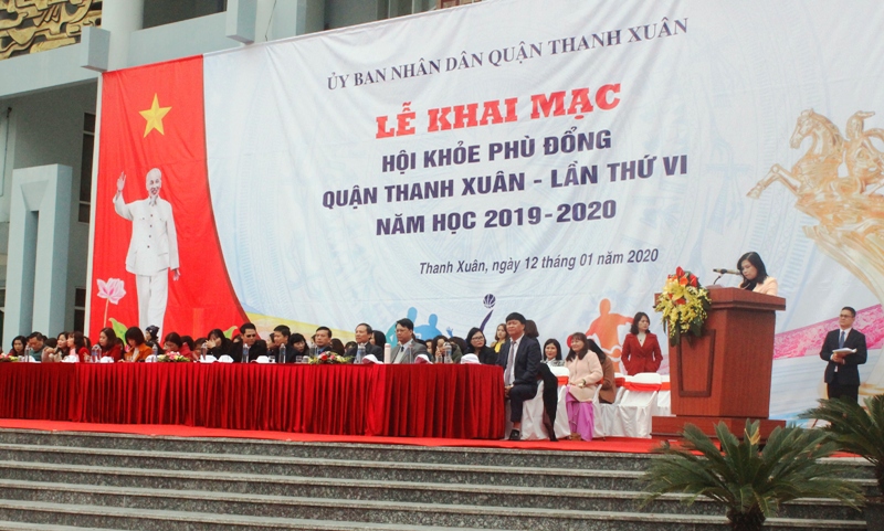 Hơn 3.500 học sinh tham gia Hội khỏe Phù Đổng quận Thanh Xuân - Ảnh 1