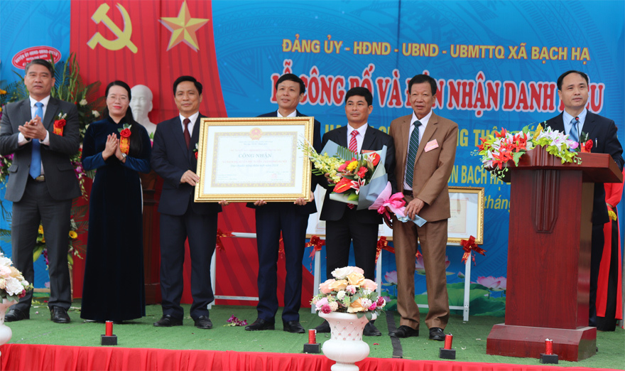 Bạch Hạ đón nhận danh hiệu xã đạt chuẩn nông thôn mới - Ảnh 1