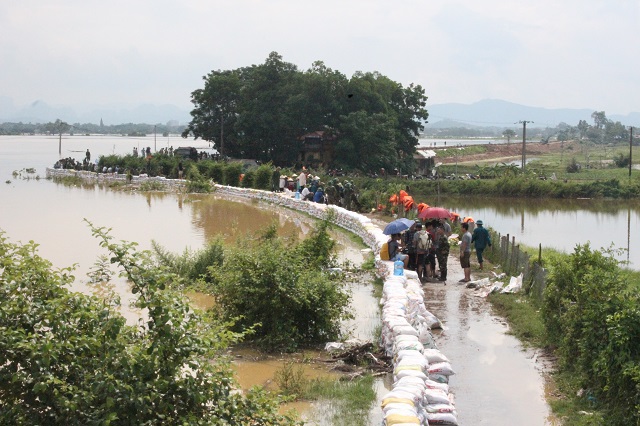 Mực nước sông Bùi tại Hà Nội đang xuống chậm - Ảnh 1