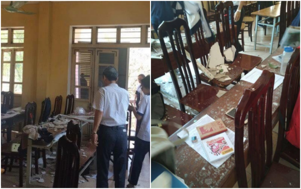 Sau sự cố tại trường THPT Trần Nhân Tông (Hà Nội): Di chuyển khẩn toàn bộ học sinh - Ảnh 1
