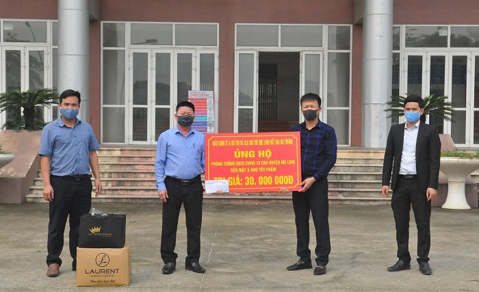 Báo Kinh tế & Đô thị và CLB DN trẻ Mê Linh tặng quà ủng hộ huyện Mê Linh phòng chống dịch - Ảnh 2