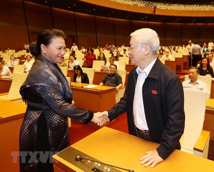 [Ảnh] Tổng Bí thư, Chủ tịch nước Nguyễn Phú Trọng dự phiên chất vấn - Ảnh 2