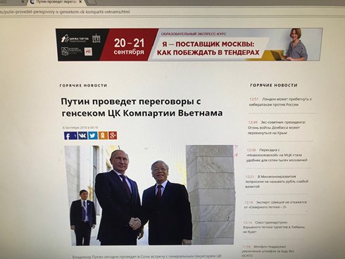 Dư luận Nga đánh giá cao chuyến thăm của Tổng Bí thư Nguyễn Phú Trọng - Ảnh 1