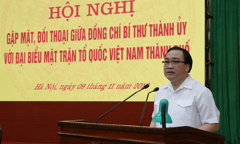 Bí thư Thành ủy Hoàng Trung Hải đối thoại với đại biểu MTTQ Việt Nam TP Hà Nội - Ảnh 5