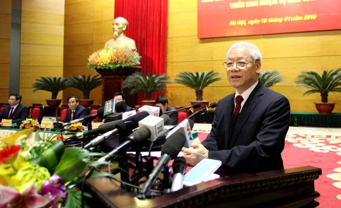 Tổng Bí thư Nguyễn Phú Trọng: Kiên quyết chống tham nhũng, tiêu cực trong công tác cán bộ - Ảnh 1