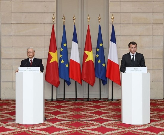 Tổng Bí thư Nguyễn Phú Trọng hội đàm với Tổng thống Emmanuel Macron - Ảnh 2