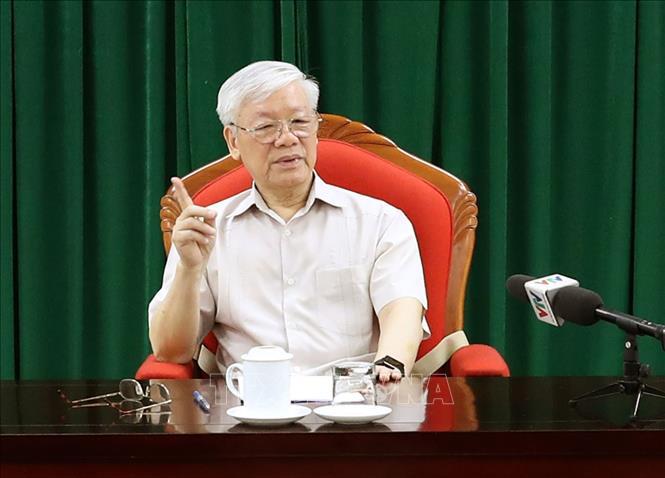 Tổng Bí thư, Chủ tịch nước Nguyễn Phú Trọng chủ trì họp lãnh đạo chủ chốt - Ảnh 1