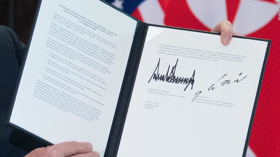 Toàn văn Tuyên bố chung đã ký kết giữa Tổng thống Trump và nhà lãnh đạo Kim Jong-un - Ảnh 1