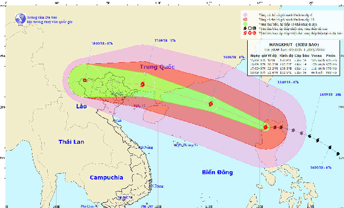 Siêu bão Mangkhut sắp vào Biển Đông - Ảnh 1