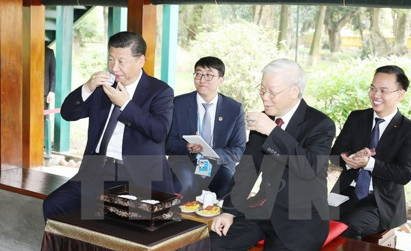 Tổng Bí thư Nguyễn Phú Trọng dự tiệc trà cùng Chủ tịch Trung Quốc - Ảnh 1