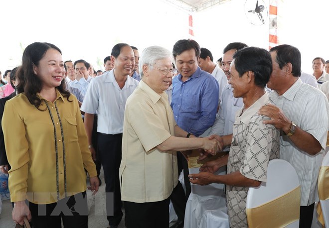 Tổng Bí thư Nguyễn Phú Trọng thăm, làm việc tại tỉnh An Giang - Ảnh 4