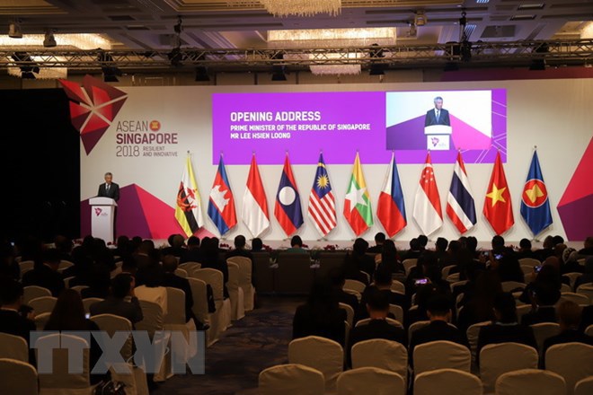 Khai mạc Hội nghị Bộ trưởng Kinh tế ASEAN lần thứ 50 tại Singapore - Ảnh 1