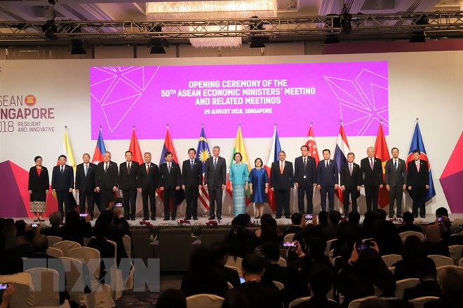 Khai mạc Hội nghị Bộ trưởng Kinh tế ASEAN lần thứ 50 tại Singapore - Ảnh 2